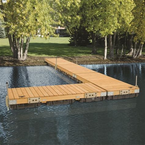 Floating Wood Dock | Floating dock, Lake dock, Floating dock kits