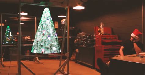 Building A Dangerously Fast Spinning Holographic Christmas Tree ...