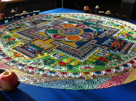 Sand mandalas created by Buddhist monks over months, then destroyed as ...