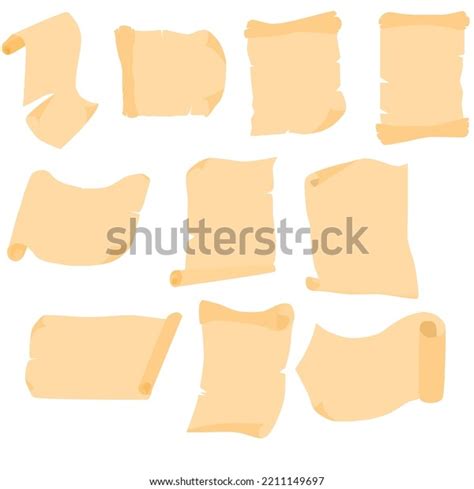 Old Paper Scroll Vector Set Retro Stock Vector (Royalty Free) 2211149697 | Shutterstock