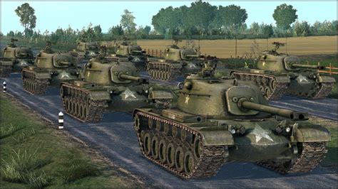 30 AMERICAN M48 PATTON vs 20 SOVIET T-55 TANKS - YouTube