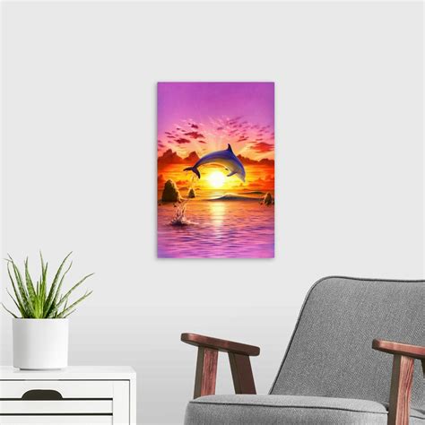 Day Of The Dolphin - Sunset Wall Art, Canvas Prints, Framed Prints ...