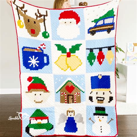 Christmas Crochet Blanket Pattern (C2C)