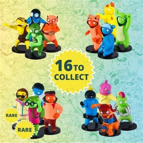 Gang Beasts Character Figures 12Pk Red Cat Superhero Blue Bear Green Dragon Pmi International ...