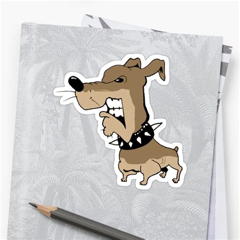 "Angry Grrr Dog" Sticker by etourist | Redbubble