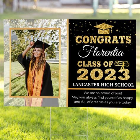 Amazon.com : Customized Graduation Yard Sign 2023, Class of 2023 Graduation Decorations, Outdoor ...