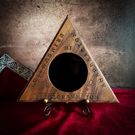 Triangle of Art in oak with obsidian mirror | STAR + SPLENDOR