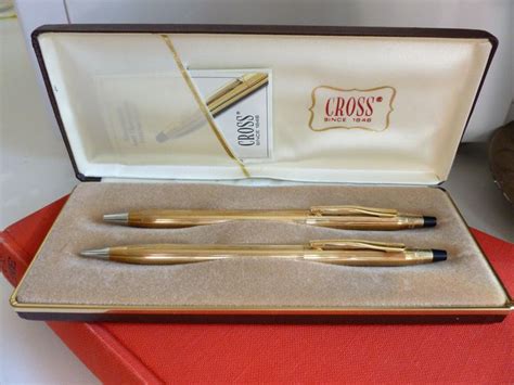 10 k gold filled Vintage Cross Pen and Pencil Set | Pen and pencil set, Cross pens, Waterman pens