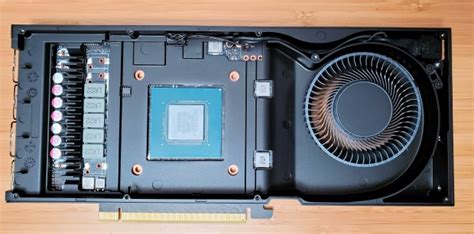 NVIDIA RTX A4000 workstation GPU teardown, with blower-style cooler