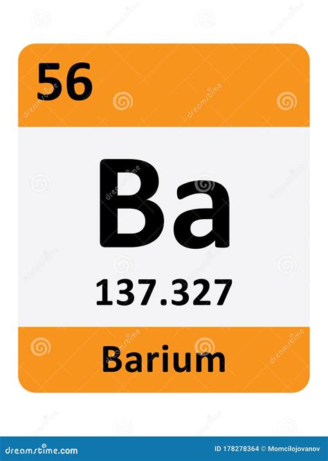 Periodic Table Symbol of Barium Stock Vector - Illustration of laboratory, krypton: 178278364