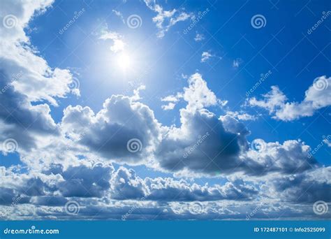 Blue Sky with Clouds Wallpaper Background Stock Image - Image of cumulus, cloud: 172487101