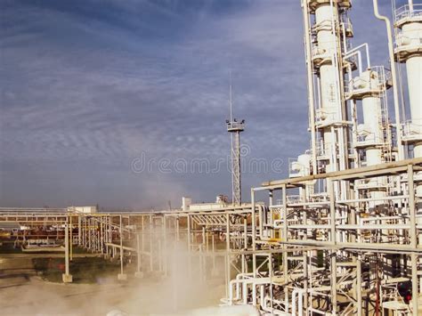 Oil Refinery. Equipment for Primary Oil Refining Stock Image - Image of ...