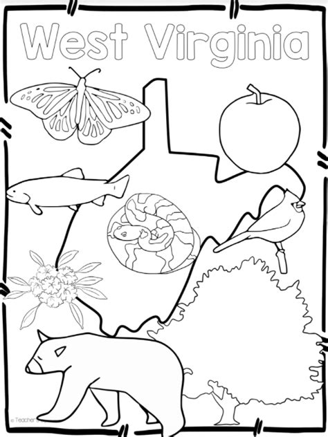 West Virginia State Symbols Clip Art by Teach Simple