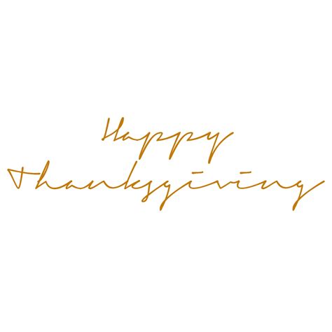 Happy Thanksgiving Signature Text transparent PNG - StickPNG