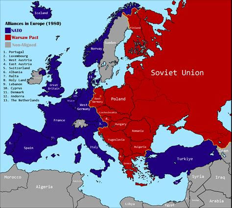 Cold War Map in Europe Map (Alternative) (1980) : r/AlternateHistory