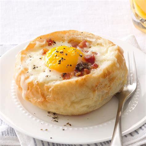 Breakfast Bread Bowls Recipe | Taste of Home