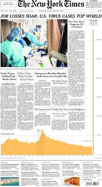 The New York Times in Print for Friday, March 27, 2020 - The New York Times