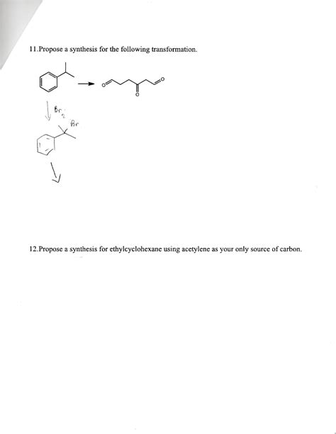 Solved 11.Propose a synthesis for the following | Chegg.com