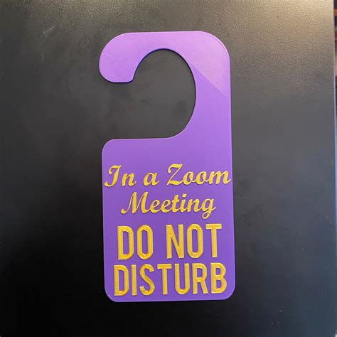 Door Hanger in a Zoom Meeting Do Not Disturb. Universal - Etsy