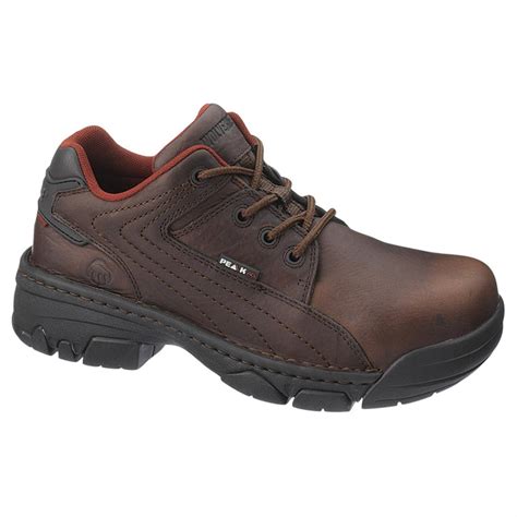 Women's Wolverine® Ayah Peak AG CT Oxford Shoes, Brown - 584191, Work ...