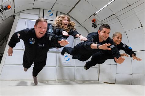 The private Inspiration4 crew launching with SpaceX experience zero gravity for 1st time | Space