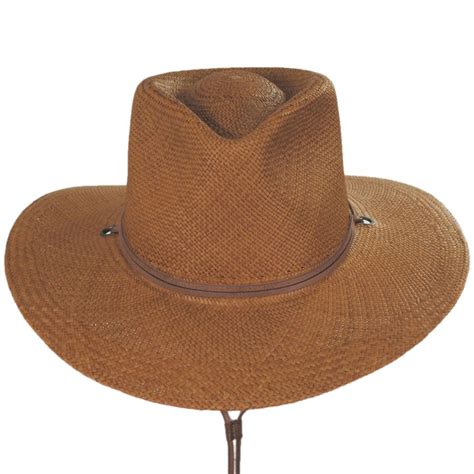 Bigalli Kalahari Panama Straw Outback Hat Fedoras