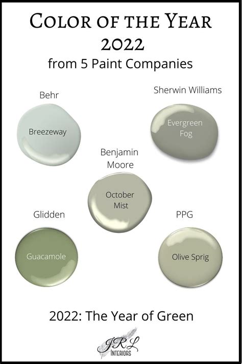 Paint Pairings for Benjamin Moore Color of the Year 2022: October Mist ...