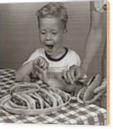 1950s Excited Boy At Table Photograph by Vintage Images - Fine Art America