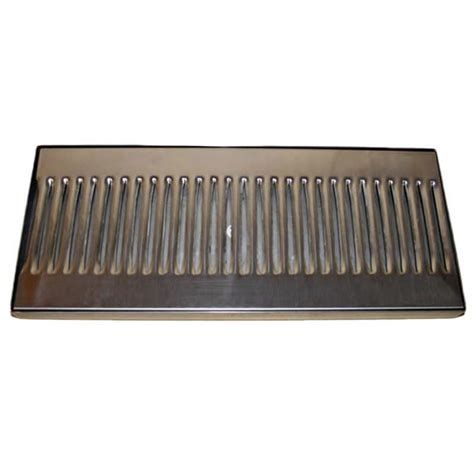 14"x6" Surface Mounted Draft Beer Drip Tray - Stainless Steel