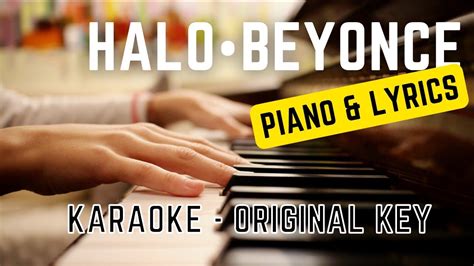 Halo - Beyoncé - Instrumental Piano and Lyrics (Karaoke) - YouTube