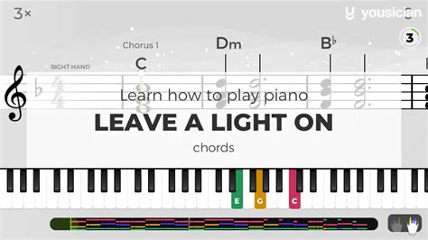 Learn how to play Leave A Light On on Piano | Yousician