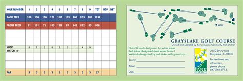 Scorecard - Grayslake Golf Course