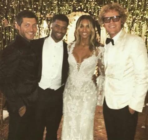 Ciara & Russell Wilson pictured at their wedding reception in England