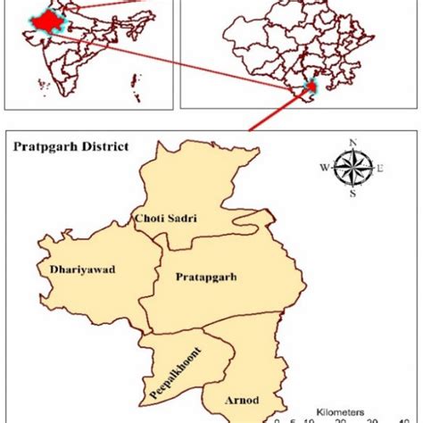 Location map of Pratapgarh district | Download Scientific Diagram