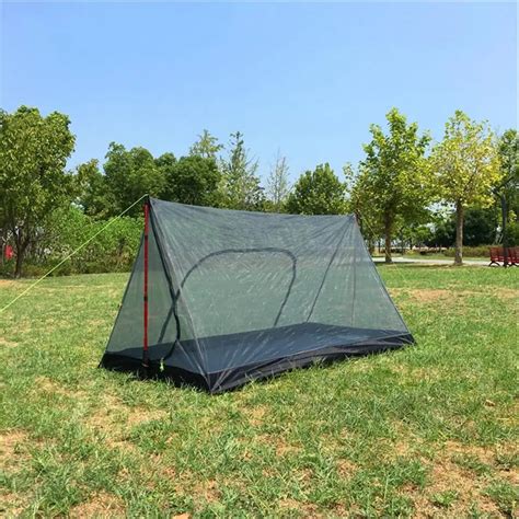 None pole Portable A shaped Camping Tent Mosquito Net Total Yarn Net Tent Ultra Light Outdoor ...