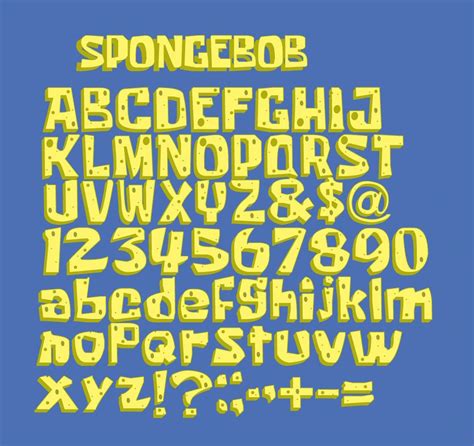 Spongebob Font - Dafont Free Spongebob Time Cards, Spongebob Cartoon ...