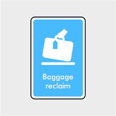 Baggage reclaim sign - INFO0039 – The Safety Sign Shop