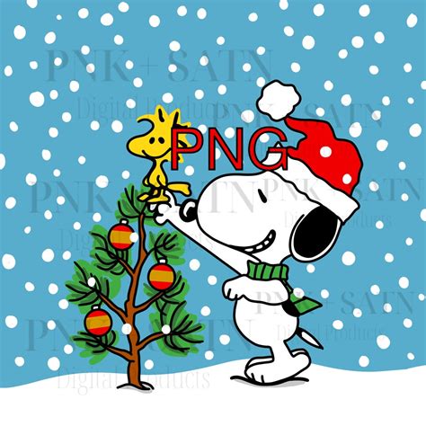 Snoopy and Woodstock PNG Christmas PNG PNG for (Instant Download) - Etsy