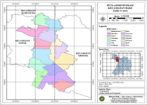 Administrative Map of Baki Sub-district, Sukoharjo Regency in 2021 | Download Scientific Diagram