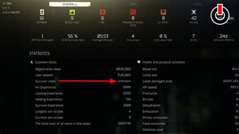 Escape From Tarkov - Survival Class & Its 5 Possible Values Explained