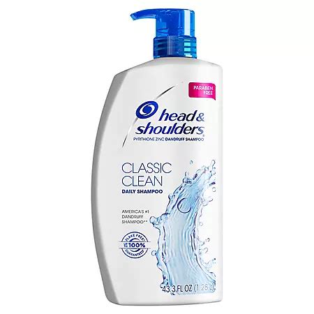 Head and Shoulders Classic Clean Daily-Use Anti-Dandruff Paraben Free Shampoo (43.3 fl. oz ...