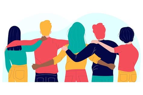 Free Vector | People hugging flat design