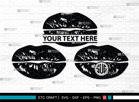 Lips Monogram, Lips Silhouette, Lips SVG Graphic by ETC Craft Store ...