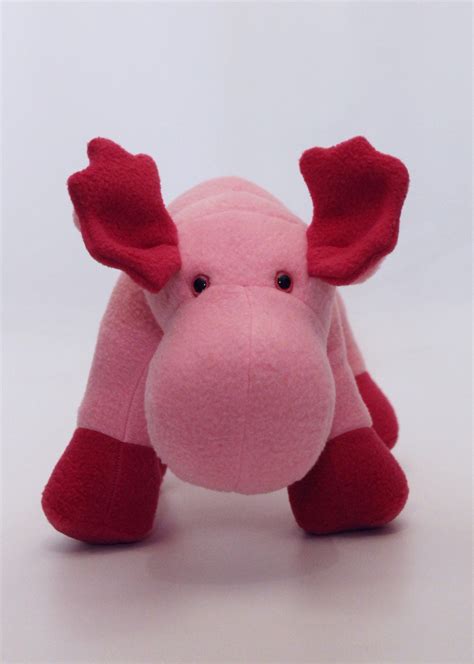 Pink Moose Plush Toy - Etsy