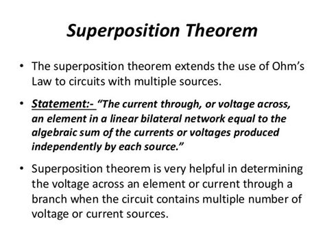 Superposition theorem