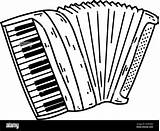 Doodle accordion Vector Sketch Illustration Of Musical Instrument  sketch template