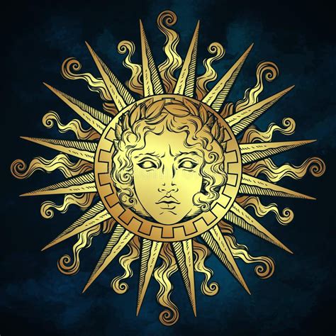 Apollo sun symbol on greek key pattern classic round sticker – Artofit