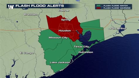 Happening Now: Heavy Rain, Flooding Threatening Houston & Southeast - Spring Texas Flooding Map ...