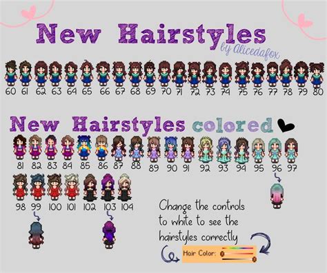 Hairstyles recolored and a new Hairstyle Update at Stardew Valley Nexus ...