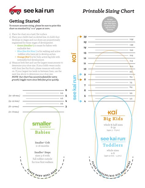 Printable Foot Measurement Chart